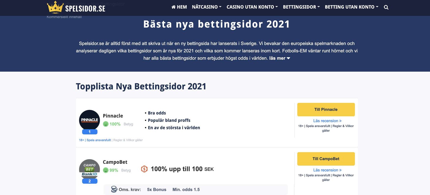 Nya bettingsidor 2021 54753